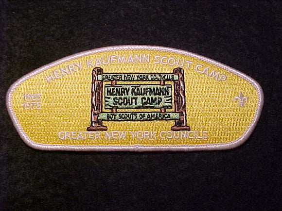 GREATER NEW YORK COUNCILS SA-116, HENRY KAUFMANN SCOUT CAMP, 1965-1975, 100 MADE