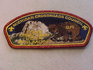 GREAT LAKES FSC SA-38, MICHIGAN CROSSROADS C., TOUR DIRECTOR, 2014 PHILMONT, RED MYL. BDR.