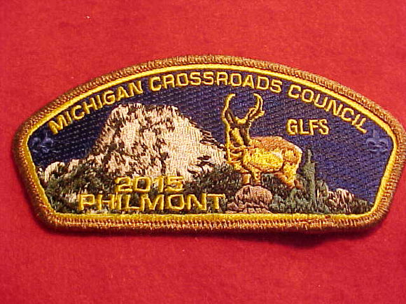 GREAT LAKES FSC SA-52, MICHIGAN CROSSROADS C., 2015 PHILMONT, BROWN MYL. BDR.