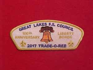 Great Lakes FSC sa2000?, 2017 trade-o-ree, 100th Anniv., Liberty Bonds, tan bdr., (50 made)