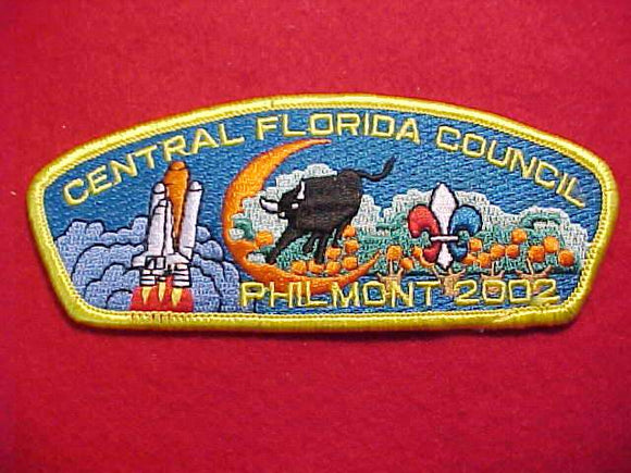 CENTRAL FLORIDA SA-40, PHILMONT 2002, YELLOW BDR., R/W/B FDL, 300 MADE
