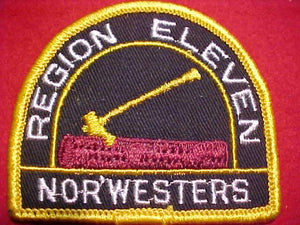 REGION 11 PATCH, "NOR'WESTERS", TWILL LEFT, ROLLED BDR., CB