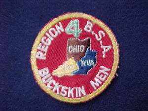Region 4, used patch, cut edge, "4" does not touch border