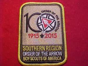 SOUTHERN REGION PATCH SET, 2015 OA, SET OF 9 DIFFERENT
