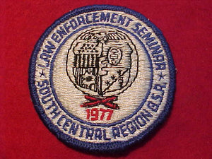 SOUTH CENTRAL REGION PATCH, 1977 LAW ENFORCEMENT SEMINAR