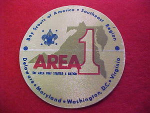 southeast region, area 1, 3" sticker