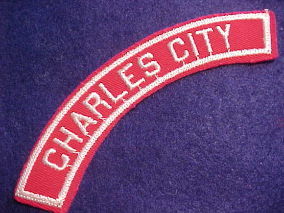 CHARLES CITY RED/WHITE CITY STRIP, MINT