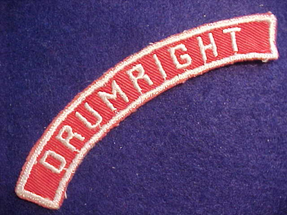 DRUMRIGHT RED/WHITE CITY STRIP, MINT