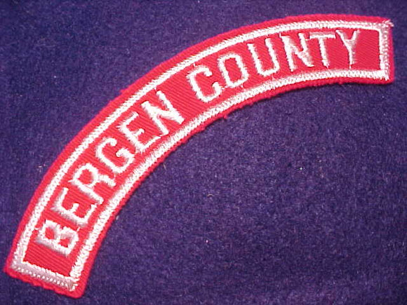BERGEN COUNTY RED/WHITE CITY STRIP, MINT