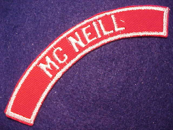 McNEILL RED/WHITE CITY STRIP, MINT