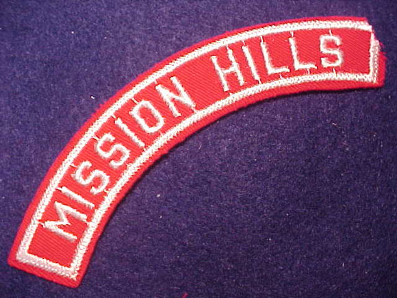 MISSION HILLS RED/WHITE CITY STRIP, MINT