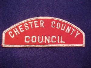 RED/WHITE STRIP, CHESTER COUNTY/COUNCIL, ROLLED BDR., PAPER BACK