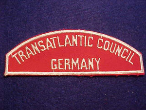 RED/WHITE STRIP, TRANSATLANTIC COUNCIL/GERMANY, 45MM "GERMANY"