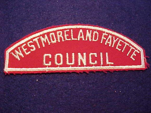 RED/WHITE STRIP, WESTMORELAND FAYETTE/COUNCIL
