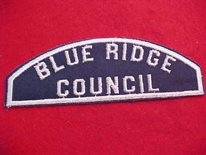 BLUE RIDGE COUNCIL, SEA SCOUT FULL SIZE SHOULDER STRIP, 1 OF 7 KNOWN, NOT ID'D IN 2017 GUIDE BOOK, MINT