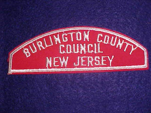 BURLINGTON/COUNTY/COUNCIL/NEW JERSEY RED/WHITE STRIP