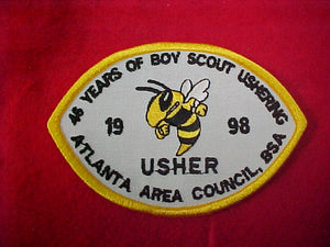 1998 Atlanta area council / Georgia Tech Football Boy Scout Ushers Patch