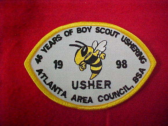 1998 Atlanta area council / Georgia Tech Football Boy Scout Ushers Patch