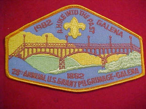 U. S. GRANT PILGRIMAGE JACKET PATCH, 1982, 28TH ANNUAL, 6 X 3.75"