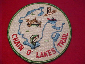 CHAIN-O-LAKES TRAIL PATCH, 4" ROUND