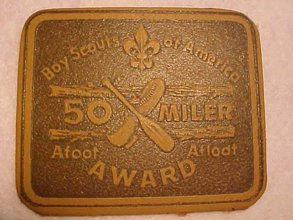 FIFTY MILER AWARD PATCH, LEATHER