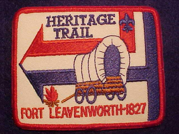 HERITAGE TRAIL PATCH, FORT LEAVENWORTH, 1827