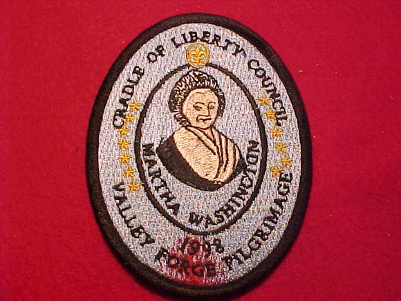 VALLEY FORGE PILGRIMAGE PATCH, 1998, CRADLE OF LIBERTY C.