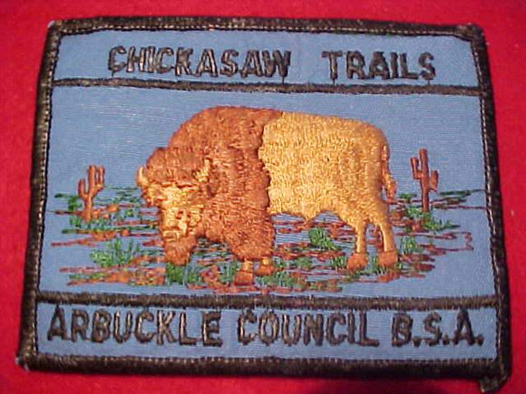 CHICKASAW TRAILS PATCH, ARBUCKLE COUNCIL, USED