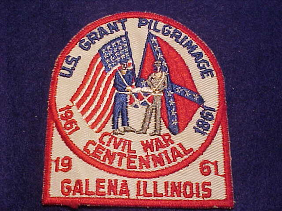 U. S. GRANT PILGIRMAGE PATCH, 1961, USED