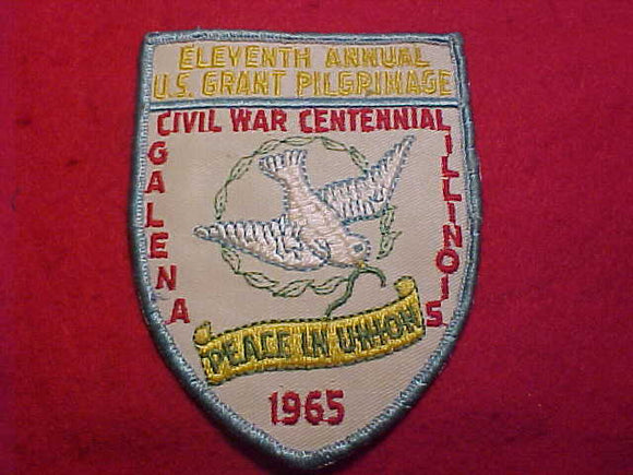 U. S. GRANT PILGIRMAGE PATCH, 1965, CIVIL WAR CENTENNIAL, 