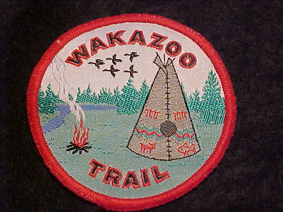 WAKAZOO TRAIL PATCH, WOVEN, 1960+/-