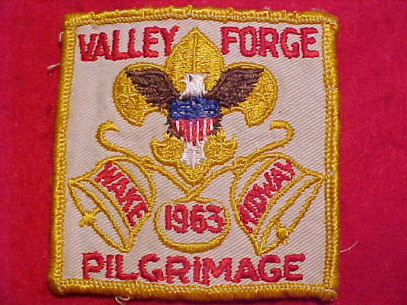 VALLEY FORGE PILGRIMAGE PATCH, 1963, USED