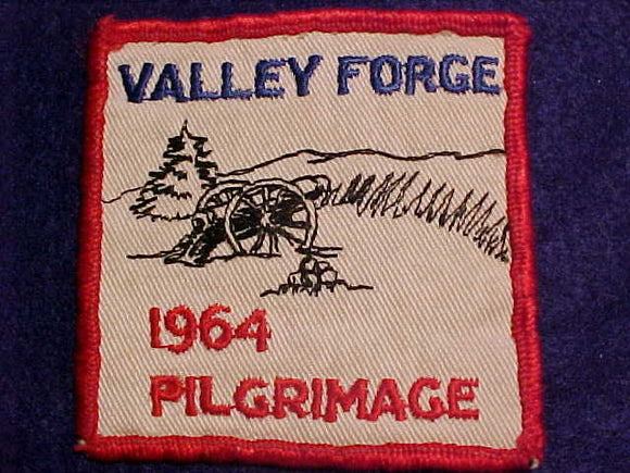 VALLEY FORGE PILGRIMAGE PATCH, 1964, USED