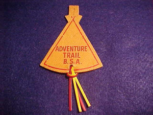 ADVENTURE TRAIL PATCH, TIPI SHAPE, LEATHER