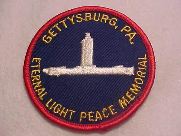 GETTYSBURG, PA, ETERNAL LIGHT PEACE MEMORIAL PATCH