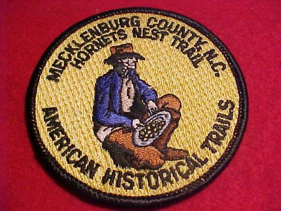 HORNETS NEST TRAIL PATCH, MECKLENBURG COUNTY, NC, AMERICAN HISTORICAL TRAILS