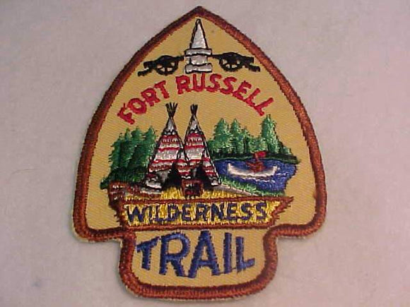 FORT RUSSELL WILDERNESS TRAIL PATCH, DK. BROWN CUT EDGE