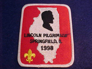 LINCOLN PILGRIMAGE PATCH, 1998, SPRINGFIELD, ILL.
