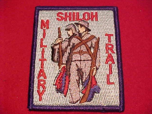 SHILOH MILITARY TRAIL PATCH, ROLLED BDR., PLASTIC BACK – Streamwood.net