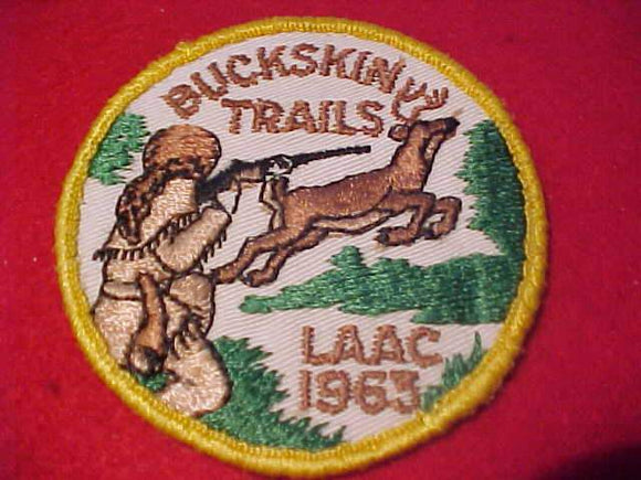 BUCKSKIN TRAILS PATCH, 1963, LOS ANGELES AREA COUNCIL, USED