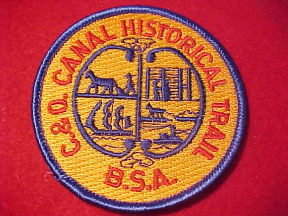 C & O CANAL HISTORICAL TRAIL PATCH, FULLY EMBROIDERED, 3