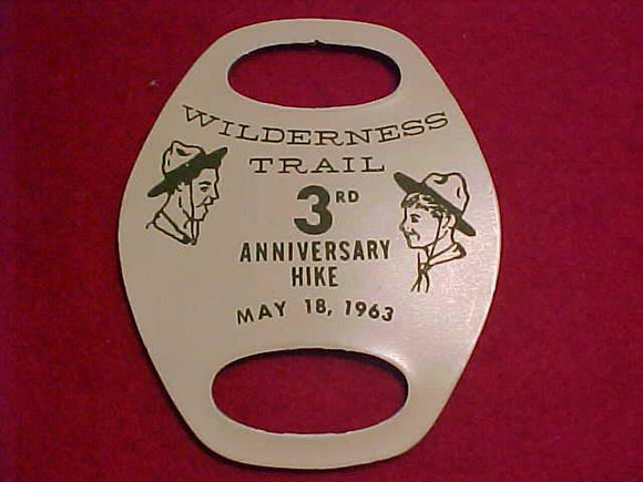 WILDERNESS TRAIL N/C SLIDE, 1963, 3RD ANNIV. HIKE, LEATHER