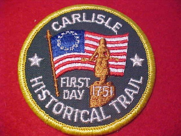 CARLISLE HISTRORICAL HIKE PATCH, FIRST DAY, 1751