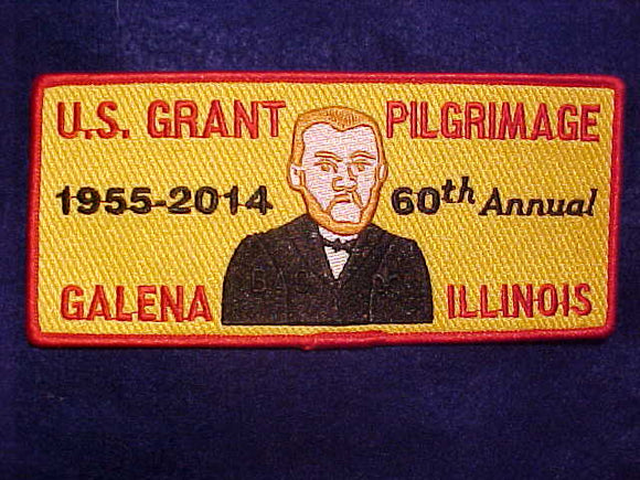 U. S. GRANT PILGRIMAGE JACKET PATCH, 1955-2014, 60TH ANNUAL
