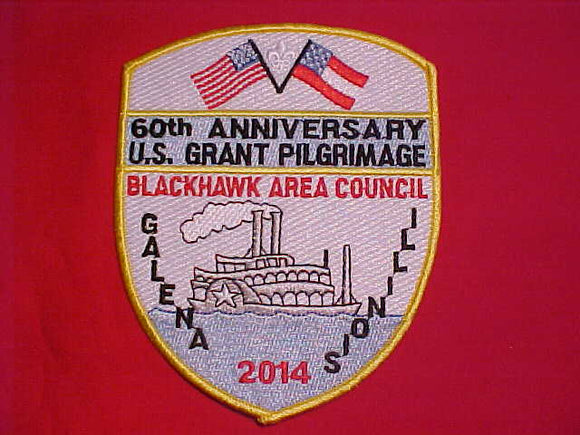 U. S. GRANT PILGRIMAGE JACKET PATCH, 2014, 60TH ANNIV., BLACKHAWK AREA COUNCIL5