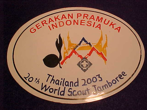 2003 WJ STICKER, INDONESIA CONTIGENT