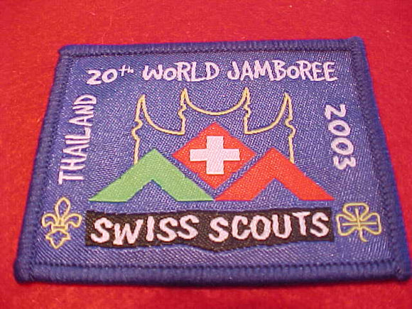 2003 WJ PATCH, SWITZERLAND/SWISS CONTIGENT
