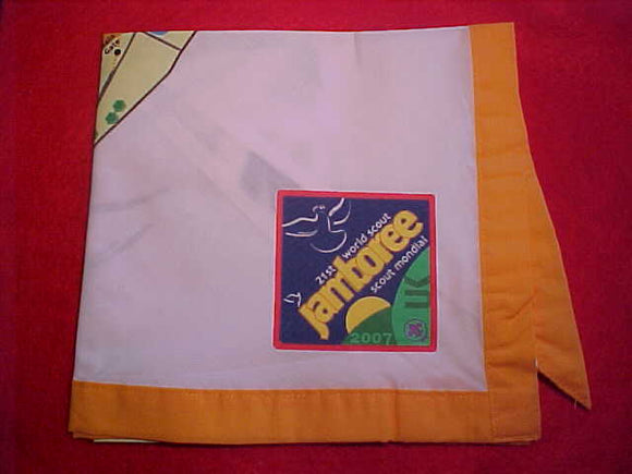 2007 WJ NECKERCHIEF, SOUVENIR ISSUE SOLD AT TRADING POST, SITE MAP ON N/C
