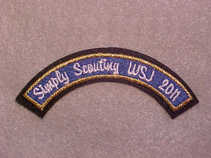 2011 WJ ARC, BSA, EMBROIDERED "SIMPLY SCOUTING WSJ 2011"