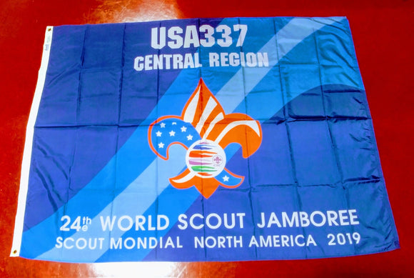 2019 WJ TROOP FLAG, USA TROOP 337, 48X68